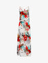 Robe à imprimé tropical et détails style cordes - blanc - 1