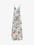Robe fleurie à encolure cache-coeur - ecru - 1