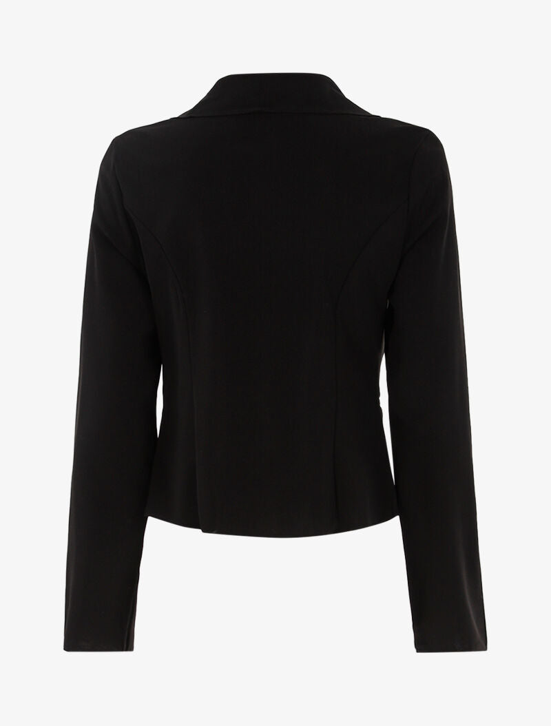 Veste ouverte à détails zippés - noir - 2