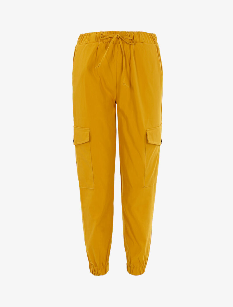 Pantalón cargo 7/8 - amarillo