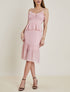 Robe en voile à volants - rose - 4