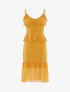 Robe en voile à volants - jaune - 3