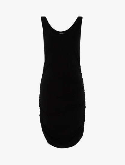 Robe moulante à côtés froncés - noir - 1