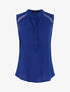 Top style chemise sans manches - bleu électrique - 3