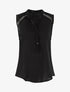 Top style chemise sans manches - noir - 3