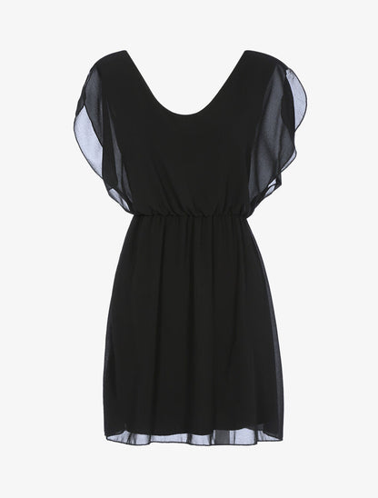Robe patineuse en voile - noir - 1