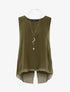 Top asymétrique en voile - kaki - 3