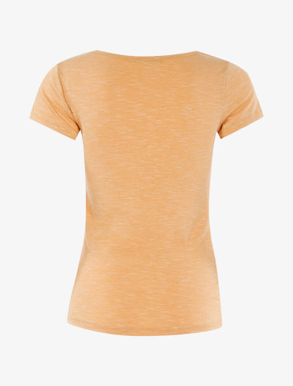 T-shirt chiné à détails chaînettes - orange - 2