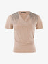 Top chiné à épaules strassées - beige - 1