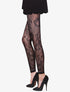 Collants sans pieds à détails S stylisés - noir - 1