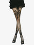 Collants résille à imprimés baroques - noir - 2