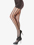 Collants en résille style ronds graphiques ajourés - noir - 1