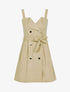 Robe à boutons décoratifs - beige - 3