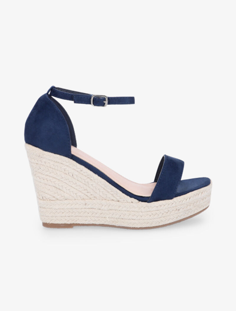 Sandales à contrefort et bride coordonnés - bleu indigo - 1