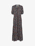 Robe chemise à imprimé fleurs colorées - noir - 3