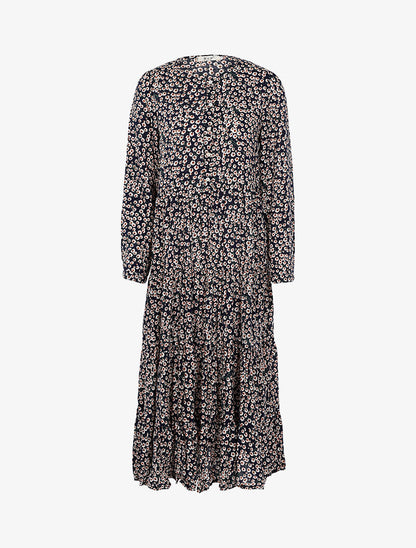 Robe à imprimé pâquerettes - marine - 1