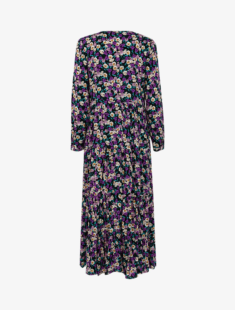 Robe à imprimé floral - violet - 2