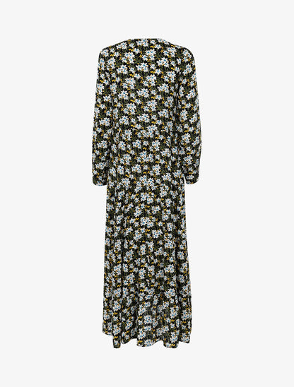Robe fluide à imprimé champêtre - marine - 2