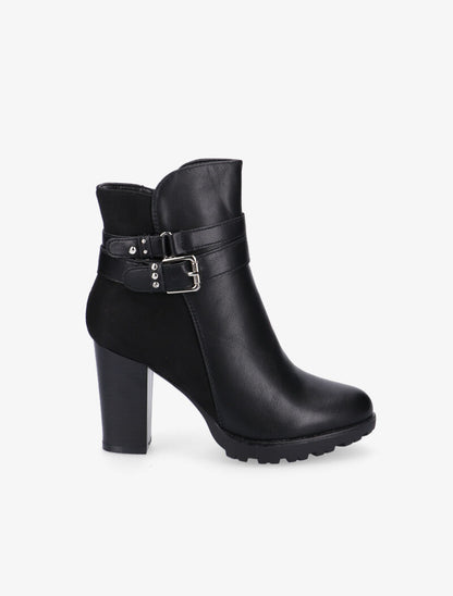 Bottines à double sangles à la cheville - noir - 1