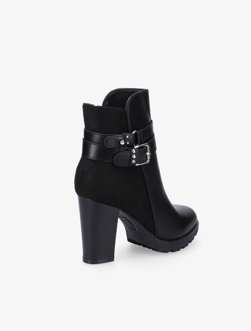Bottines à double sangles à la cheville - noir - 4