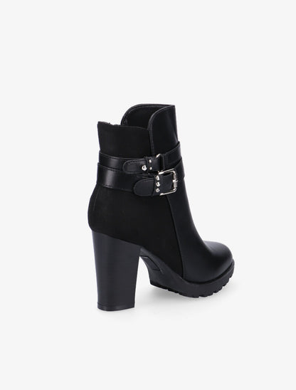 Bottines à double sangles à la cheville - noir - 4