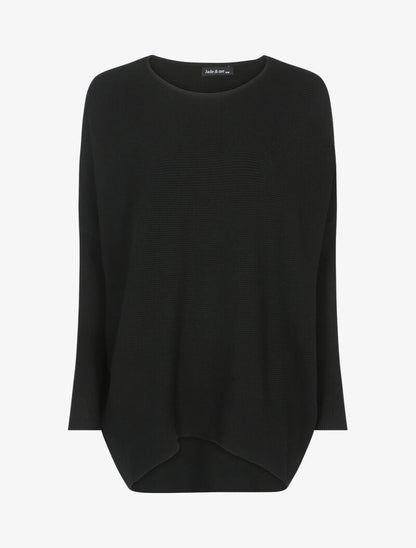 Pull long coupe loose - noir - 3