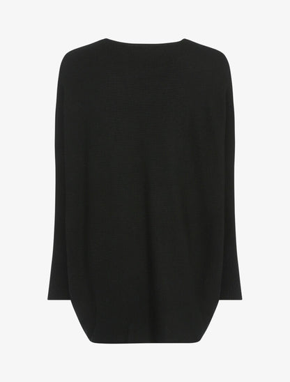 Pull long coupe loose - noir - 2
