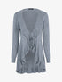Gilet doux à bords volantés - gris foncé - 3