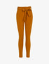 Pantalon coupe carotte à taille volantée - rouille - 1