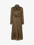 Robe longue à imprimé tâcheté - kaki - 1