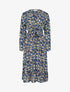Robe mi longue à imprimé floral - bleu - 1