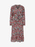 Robe mi longue à imprimé floral - rouge - 3