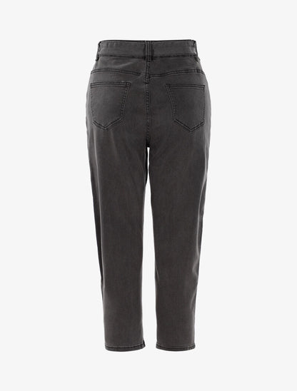 Jean 7/8 loose corte boyfriend - gris oscuro