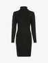 Robe-pull col roulé et maille torsadée - noir - 3
