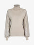 Pull à manches en dentelle imprimé - taupe - 1