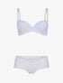 Ensemble en dentelle et résille - blanc - 1