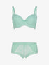 Ensemble à broderie style rosace - turquoise - 1