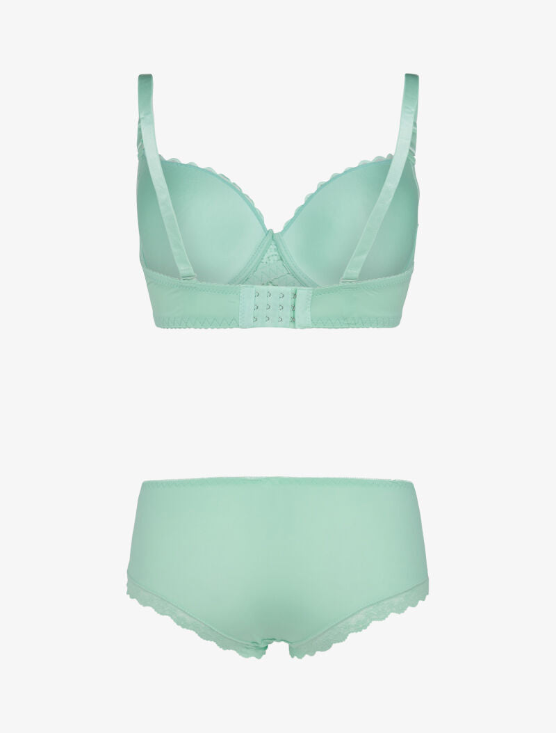 Ensemble à broderie style rosace - turquoise - 2
