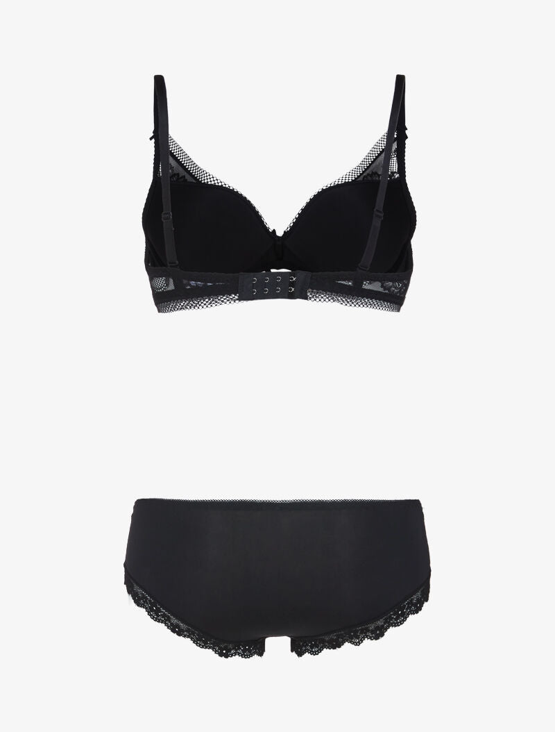 Ensemble à broderie fine - noir - 2
