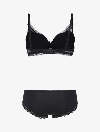 Ensemble à broderie fine - noir - 2