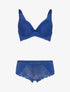 Ensemble à fleurs stylisées - bleu - 3