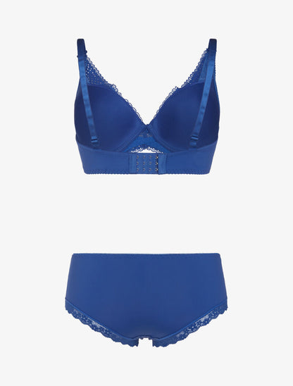 Ensemble à fleurs stylisées - bleu - 2