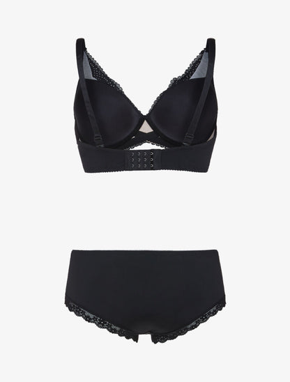 Ensemble à fleurs stylisées - noir/nude - 2