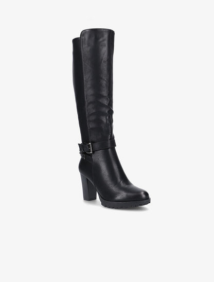 Bottes en simili à talon - noir - 3