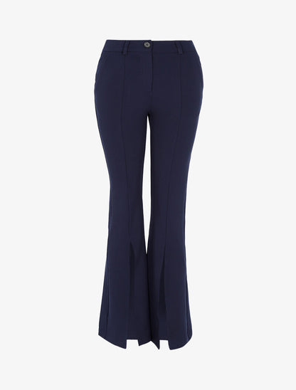 Pantalon flare fendu à l&