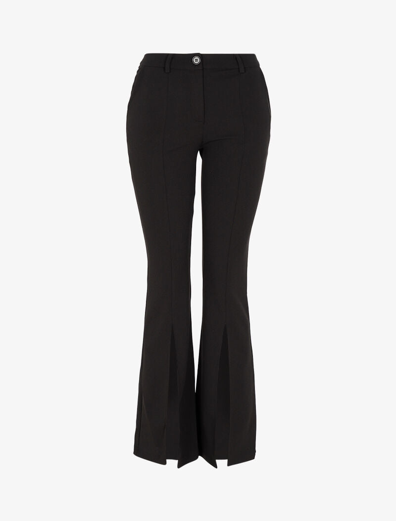 Pantalon flare fendu à l&
