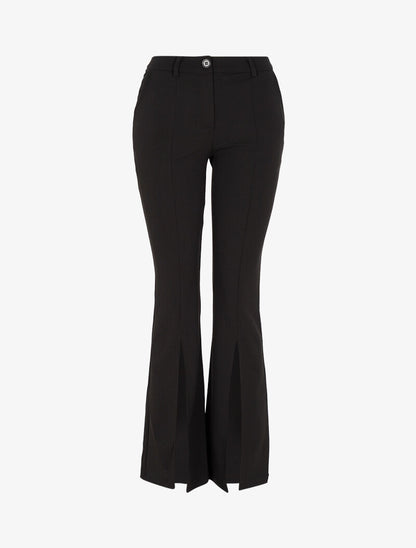 Pantalon flare fendu à l&