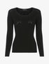 Pull à détails géométriques - noir - 3
