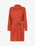 Robe chemise unie - brique - 1