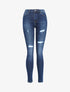 Jean à déchirures - denim brut - 5